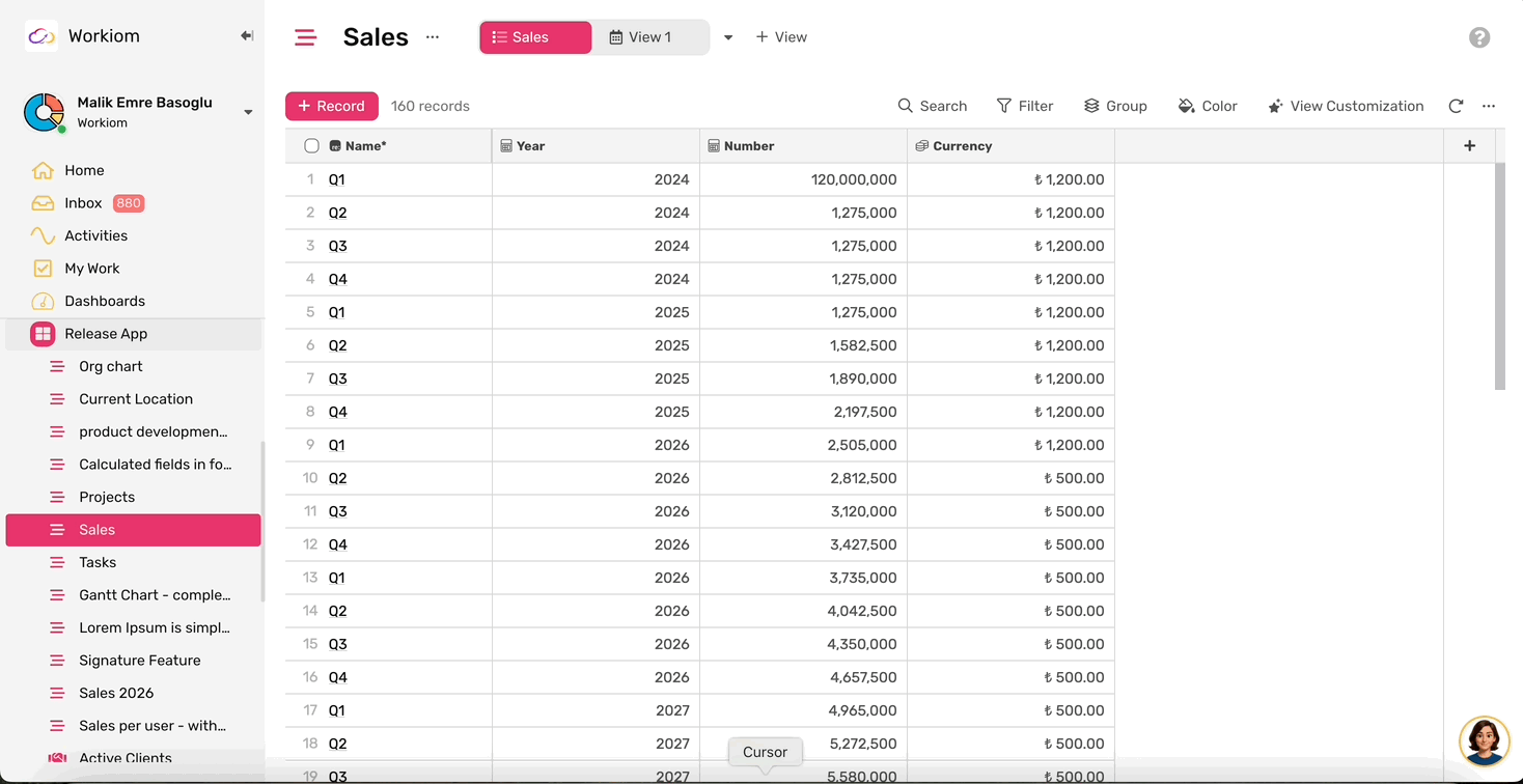 Column Summary GIF